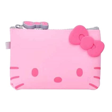 小禮堂 Hello Kitty 方形矽膠零錢包 Pg Design 粉大臉款 4582406 780381 文創小物 Yahoo