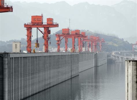 Three Gorge Dam Stockbild Bild Von Drei Industrie Zeile 19800887