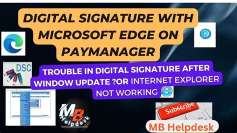 Digital Signature With Microsoft Edge Paymanager Ration Card