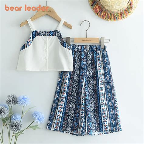 Bear Leader Conjunto De 2 Pe As De Estampa Geom Trica Feminina Top E