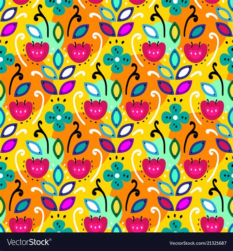 Mexican Folk Seamless Pattern Royalty Free Vector Image