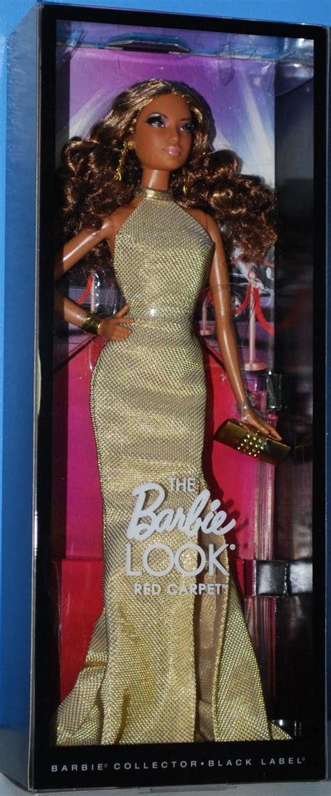 The Barbie Look Red Carpet Gold Gown Barbie In Her Box Gold Gown