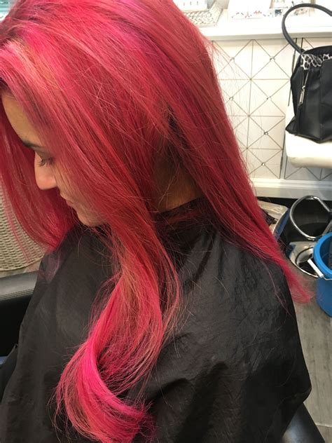 Magenta Hair Pravana Vivids Fun Colors Highlights Long Hair Long Hair Styles Magenta Hair