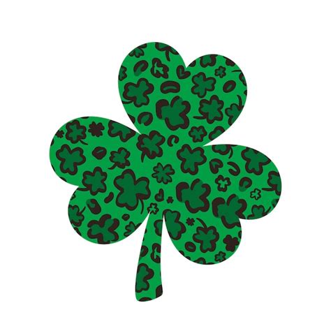 Premium Vector Shamrock Clover Leaf Made Of Leopard Or Jaguar Print