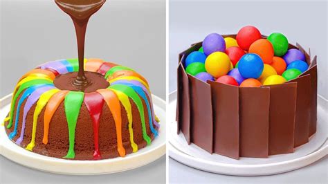 Delicious Rainbow Chocolate Cake Decorating Tutorial So Yummy Cake