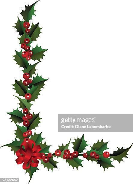 326 Holly Border Clip Art High Res Illustrations - Getty Images