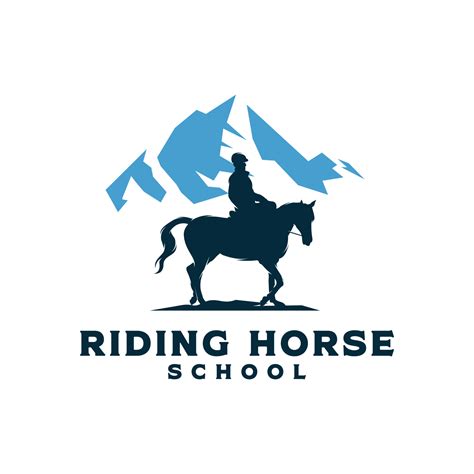 Horse ranch in the mountain logo design 20801871 Vector Art at Vecteezy