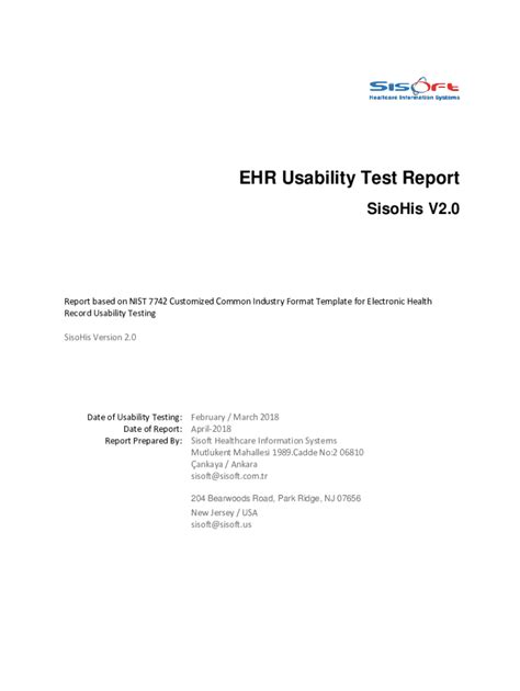 Fillable Online EHR Usability Test Report SLI Compliance Fax Email