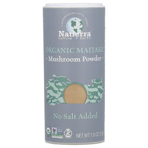 Natierra Organic Maitake Mushroom Powder Shaker 1 8 Oz 51 G