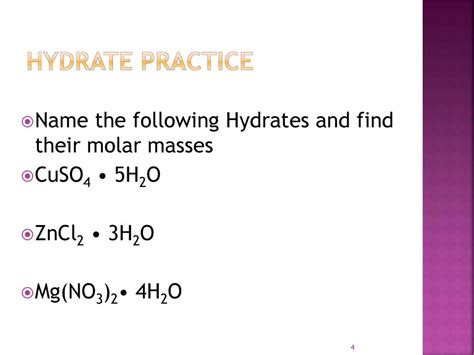 Hydrates Unit 6 Lesson ppt download