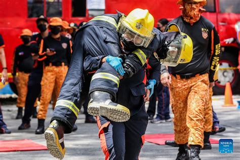 Philippine City Holds Women Firefighters Skills Olympics Xinhua