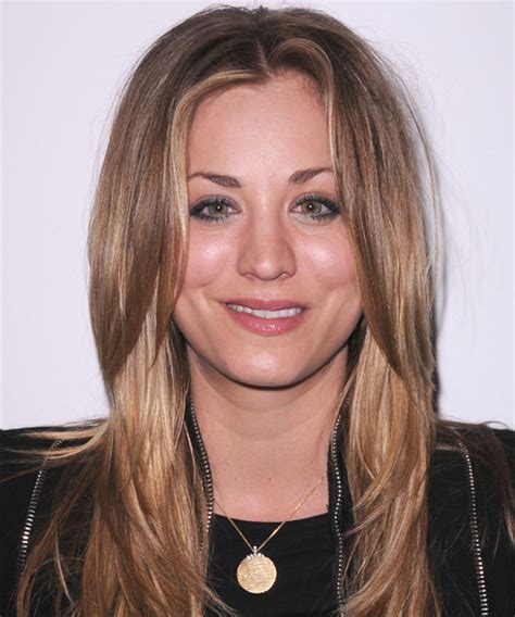 Kaley Cuoco Long Straight Dark Blonde Hairstyle