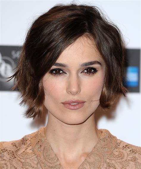 Keira Knightley Short Straight Dark Mocha Brunette Hairstyle with ...