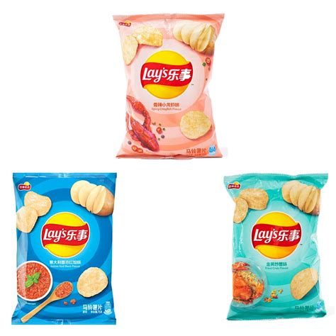 Buy Lay S Asian Chips Variety Pack 3 Pack Exotic Lays Potato Chips China Imported