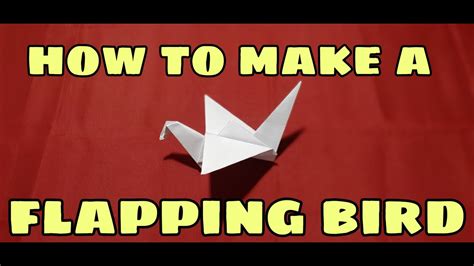 How To Make A Origami Flapping Bird Easy In 3 Minutes YouTube