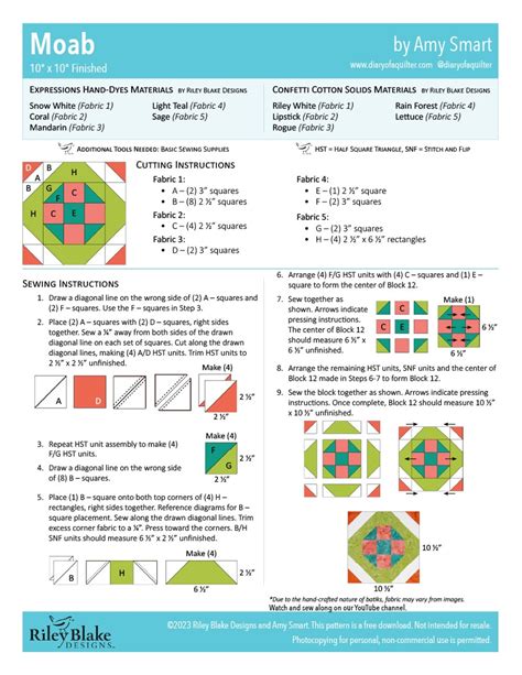 2023 RBD Block Challenge Patterns | Riley Blake Designs