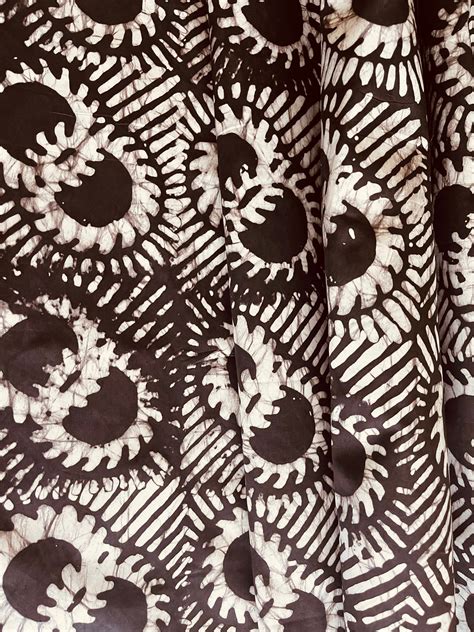 4 5 Yards Handmade Batik Nigerian Adire Leave Design Adire Etsy