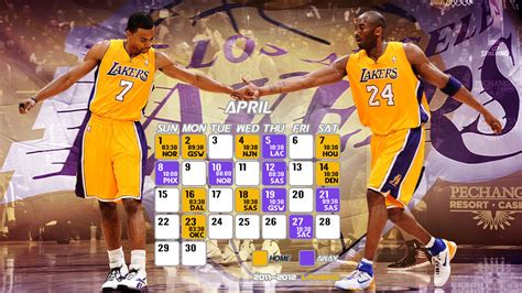 LA Lakers Schedule April 2012 Wallpaper | Basketball Wallpapers at ...