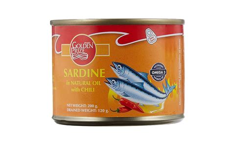 Golden Prize Sardine In Natural Oil With Chilli Tin Grams Reviews