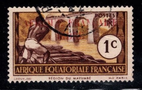 French Equatorial Africa Scott 80 Used 1941 LIBRE Overprint Stamp