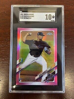 Sixto Sanchez RC 2021 Topps Chrome Pink Refractor SGC 10 GEM MINT