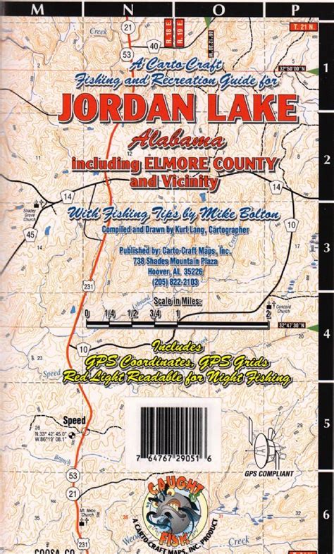 Jordan Lake Alabama Waterproof Map Carto Craft Lakes Online Store