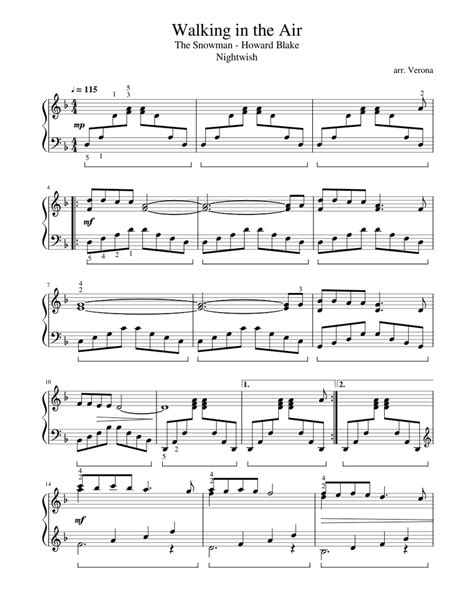 Walking in the Air Sheet music for Piano (Solo) Easy | Musescore.com