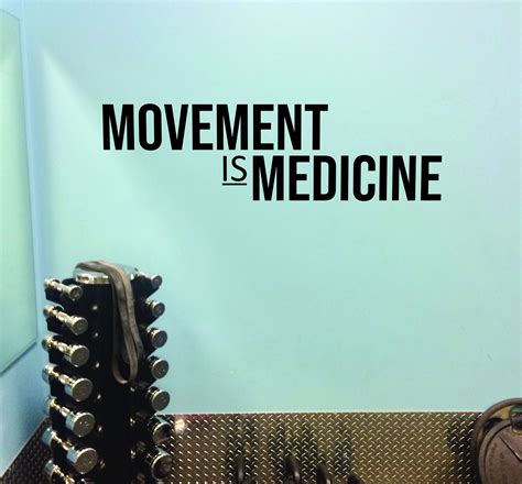 Movement Is Medicine Gym Wall Decal Fitness Wall Decal Physical