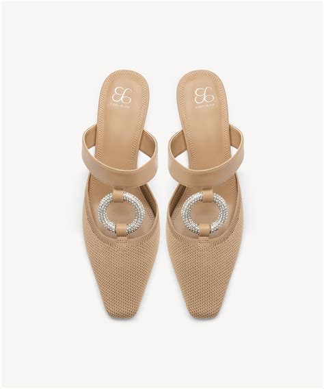 RingSparkle Cut Out Heeled Mules - COSY ISLAND