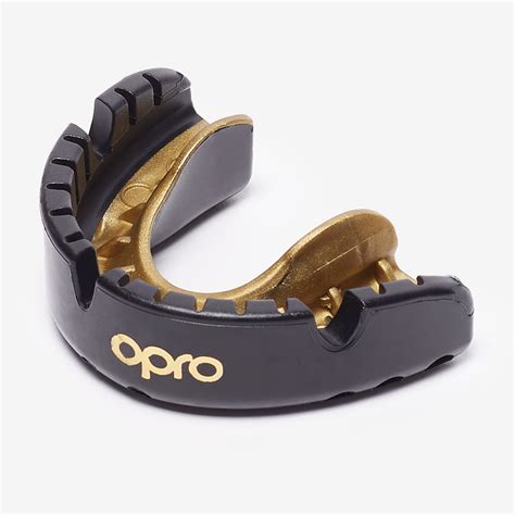 Opro Self Fit Gen5 Gold Braces Mouthguard Black Gold Adult