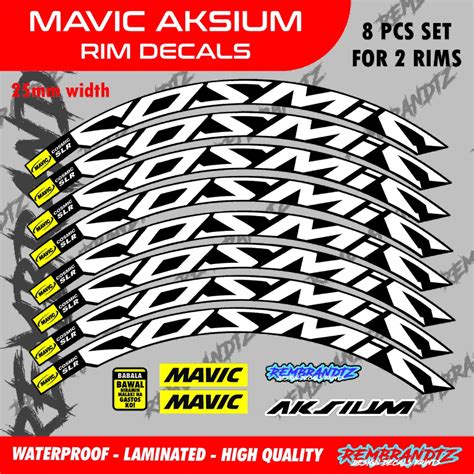 Road Bike Rim Decals Set Mavic Cosmic Sl Slr Kysium Yksium Carbon