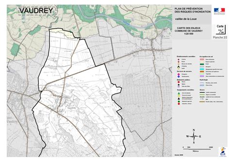 Vaudrey Carte Des Enjeux N Vaudrey Ppri La Loue Plans De