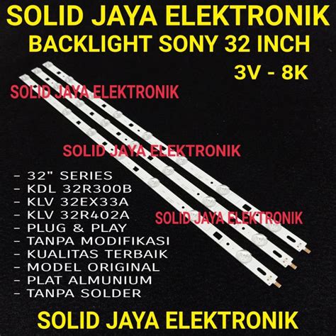 Jual LAMPU BACKLIGHT TV SONY 32 INC INCH BL 8K 3V 8 KANCING MATA 3 VOLT