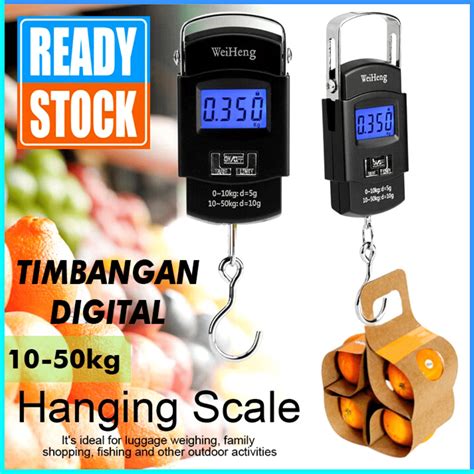 Cod Weiheng Timbangan Digital Koper Digital Portable Scale Kg Wh A