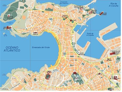 A Coruña Vector Map Order And Download A Coruña Vector Map