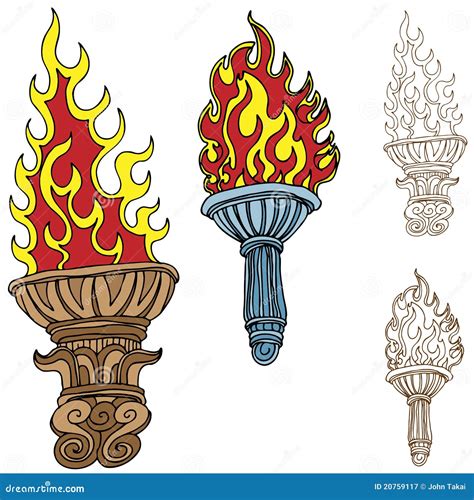 Torch Drawings Stock Vector Illustration Of Graphic 20759117