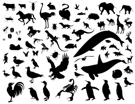 12 Animal Silhouettes Vector Free Images - Animal Silhouette Vector ...