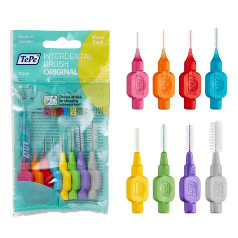 Tepe Interdental Brush Original Soft Mixed Pack For Teeth Cleaning