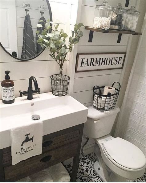 22+ Farmhouse small bathroom style | farmhousestyle