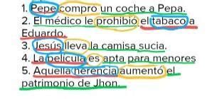 En Las Siguientes Oraciones Subraya Con Rojo El Sujeto Encierra En Un