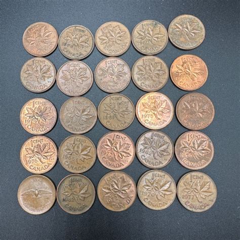 Lot Vintage Canadian Pennies Slocal Estate Auctions Network