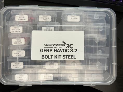 Warrior RC GFRP Havoc 3.2 Bolt Kit - Box