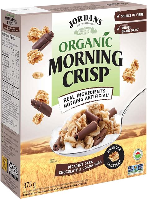 Jordans Organic Morning Crisp Granola Cereal Decadent Dark Chocolate