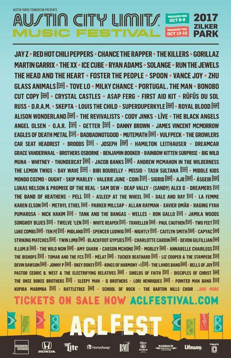 #tickets 1-8 Austin City Limits Tickets - ACL - GA - 3 Day Pass ...