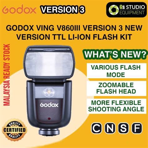 Godox Ving V Iii Fujifilm Version New Version Ttl Li Ion Flash Kit