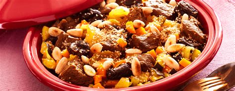 Recette de tajine de bœuf aux pruneaux amandes et miel Chez André