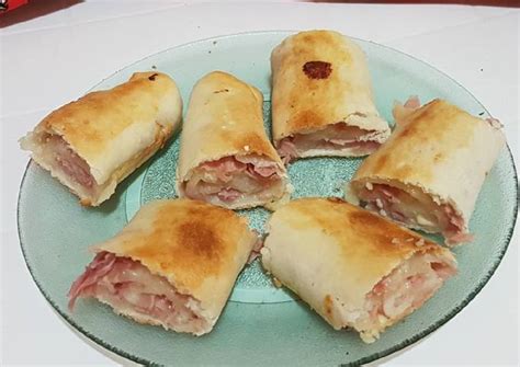 Pan casero relleno de jamón y queso Receta de Micaela A Cookpad