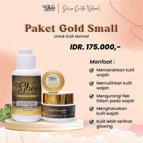 Jual Pusat Gbee Glow Beauty Paket Gold Small Paket Kinclong Gold Extra