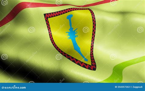 3D Illustration of a Waving Bosnia and Herzegovina City Flag of Vitez ...