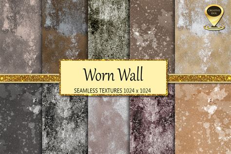 Second Life Marketplace Creative Idol Worn Wall 10 Seamless Textures